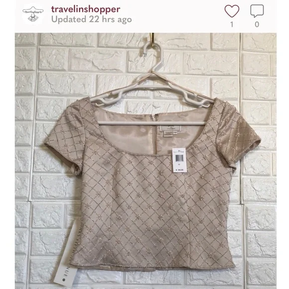 Victoria Royal Gorgeous Heavy Silver Beaded Top 🤩 R2 - Picture 10 of 11